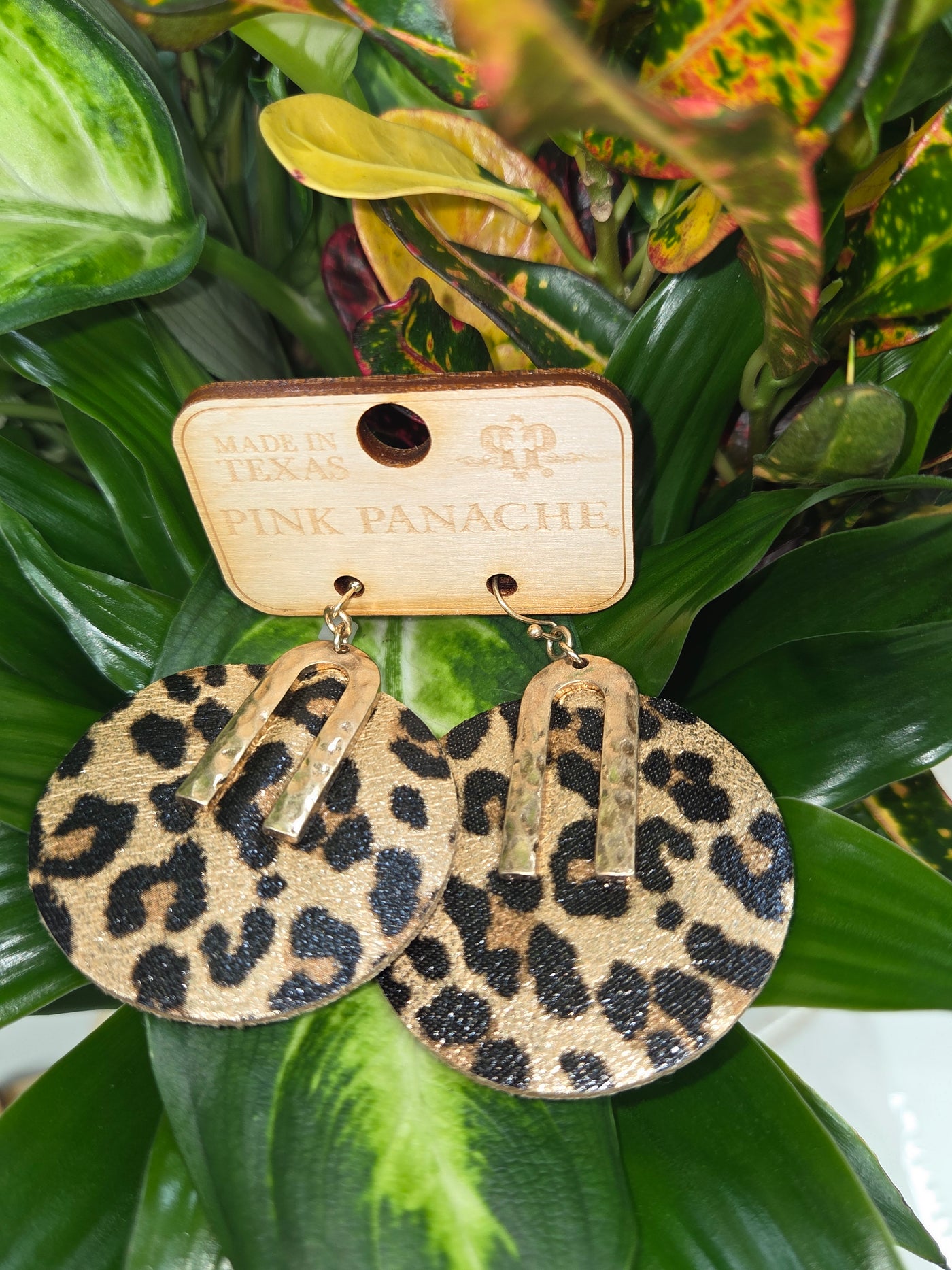 Pink Panache Leopard Earring