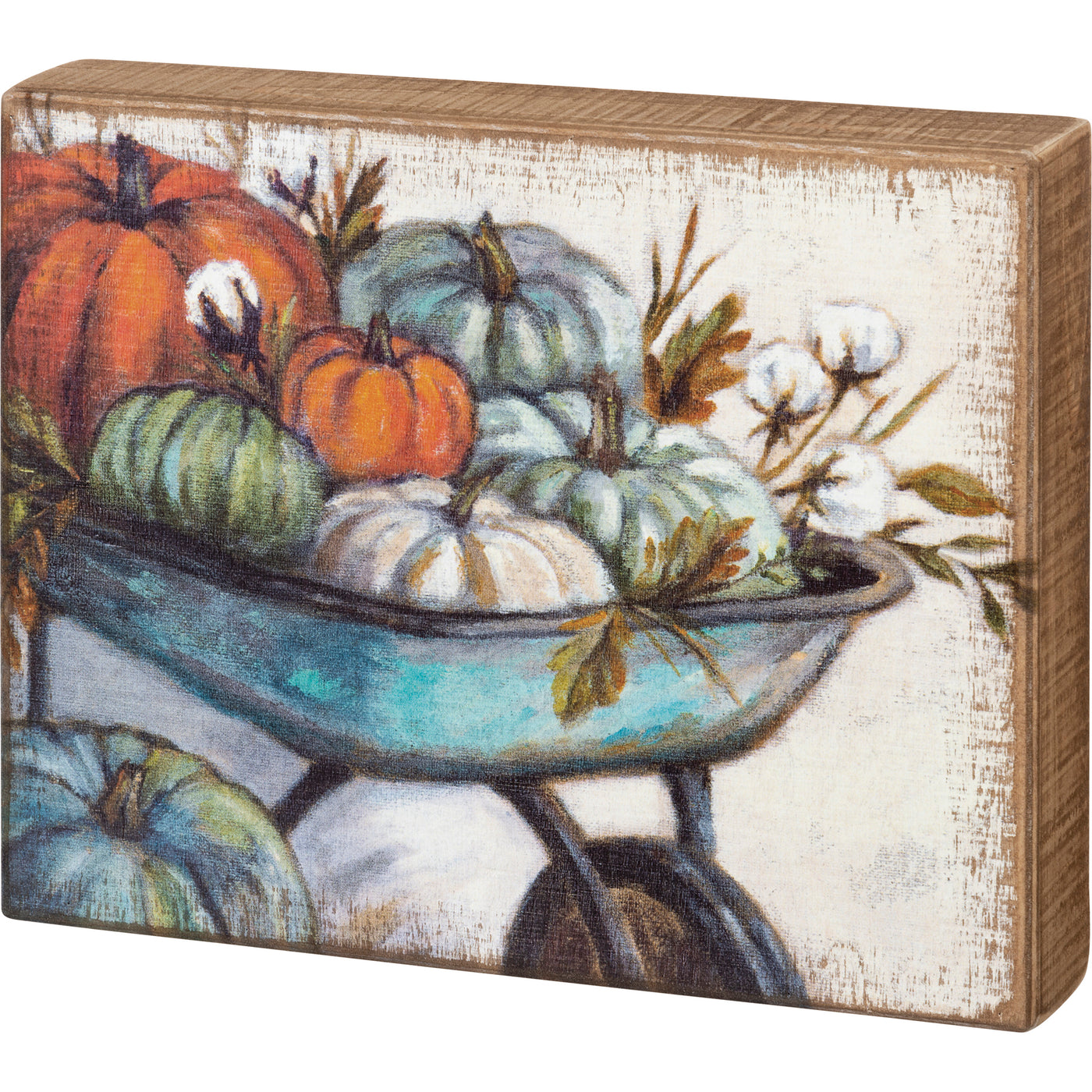 Wheelbarrow Pumpkins Box Sign