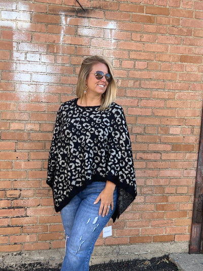 Grace Leopard Poncho