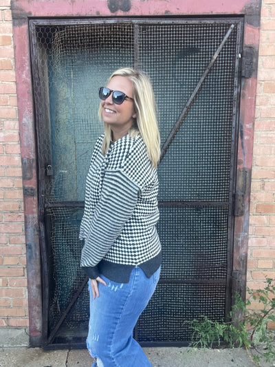 Checkerboard Pullover Sweater