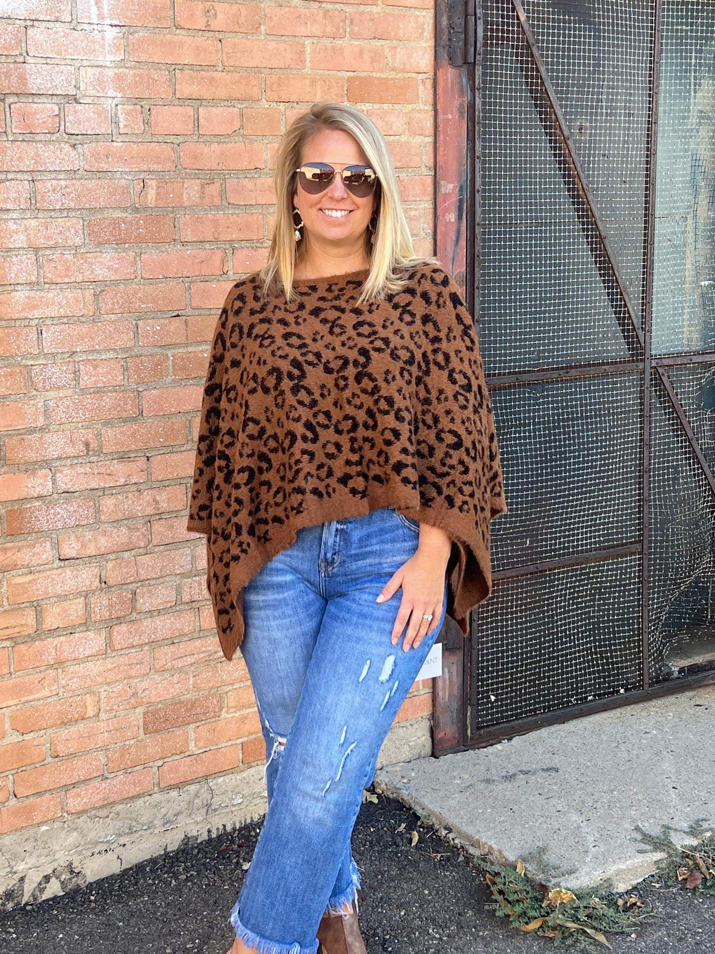 Grace Leopard Poncho