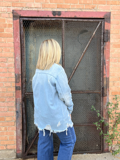 Distressed Denim Shirt