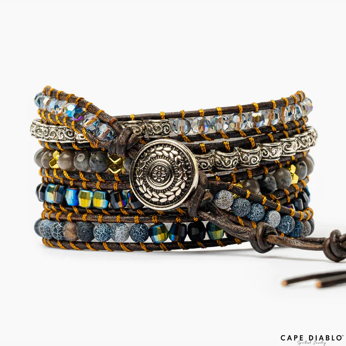 Onyx Moonlight Protection Wrap Bracelet