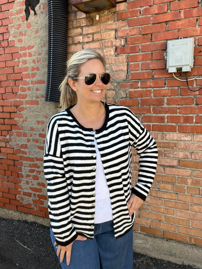 life in black and white sweater