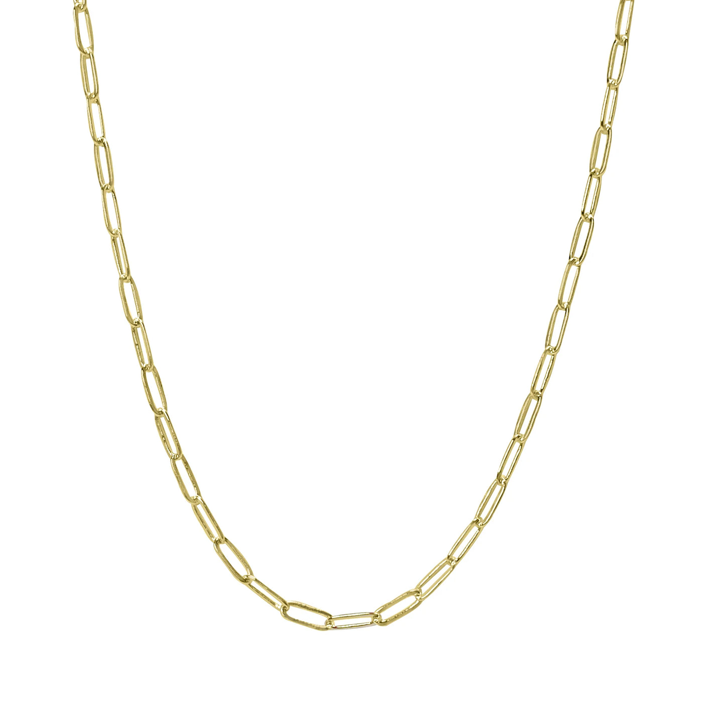 Gold Thin Paper Chain Necklace