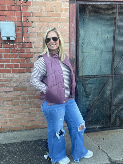 Mauve Puffer Vest