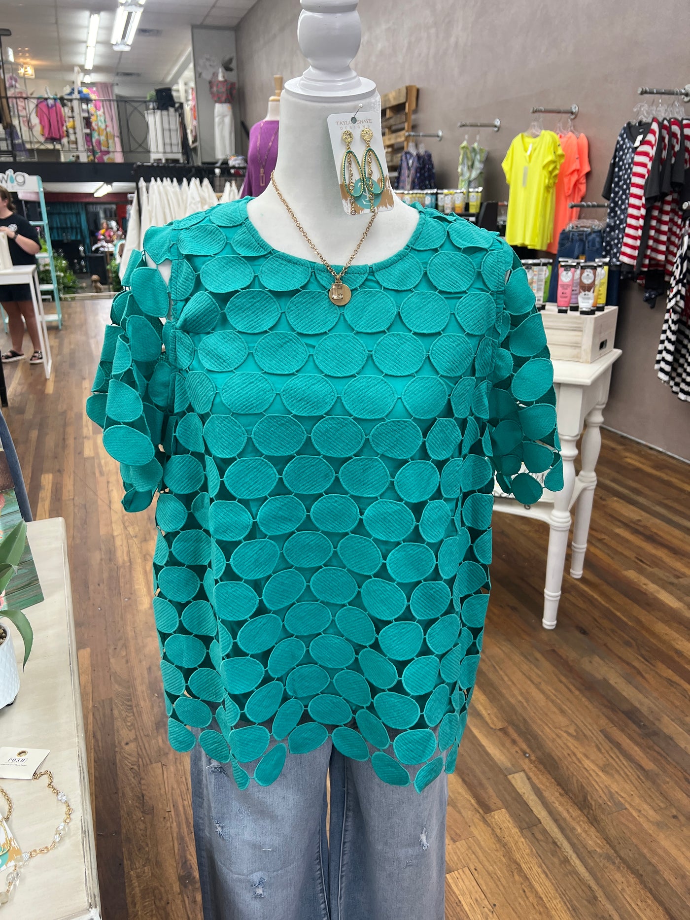 Dot to Dot Blouse -Jade