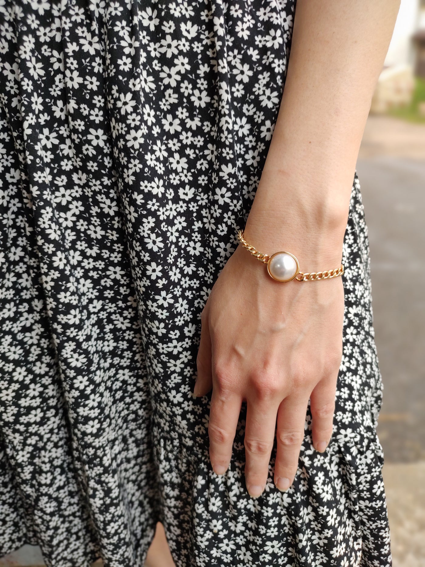 Gold Stone Bracelet