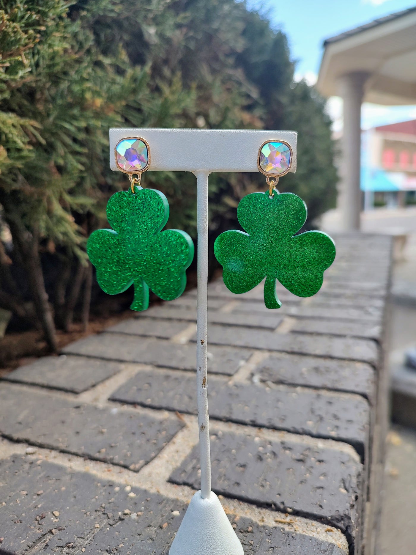 Shamrock acrylic earrings