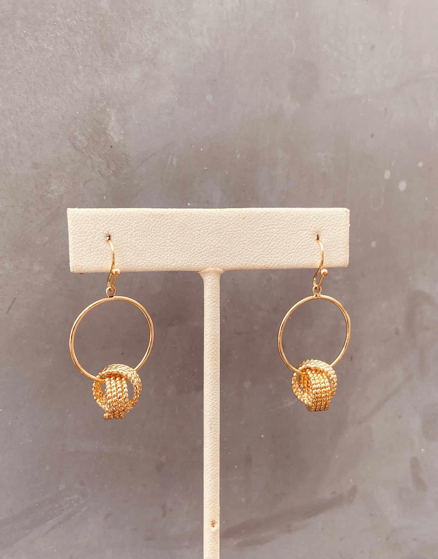 Gold Knot Hoop