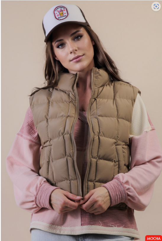 Puffer Vest- Mocha
