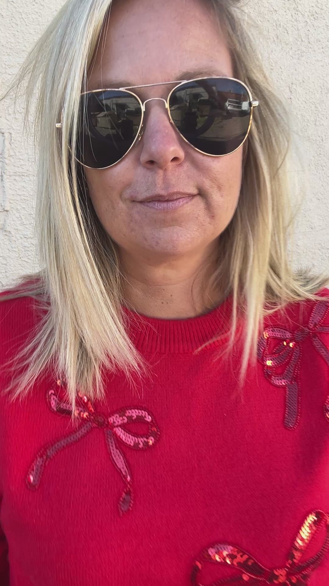 Red Candy Cane Sweater