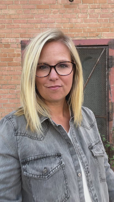 Frayed Hem Denim Shirt