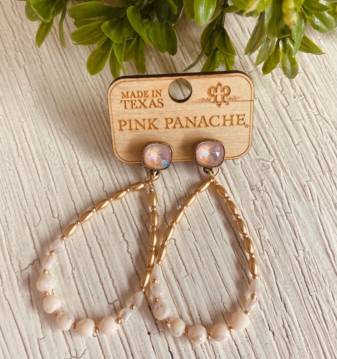 Blush & Gold Teardrop earrings