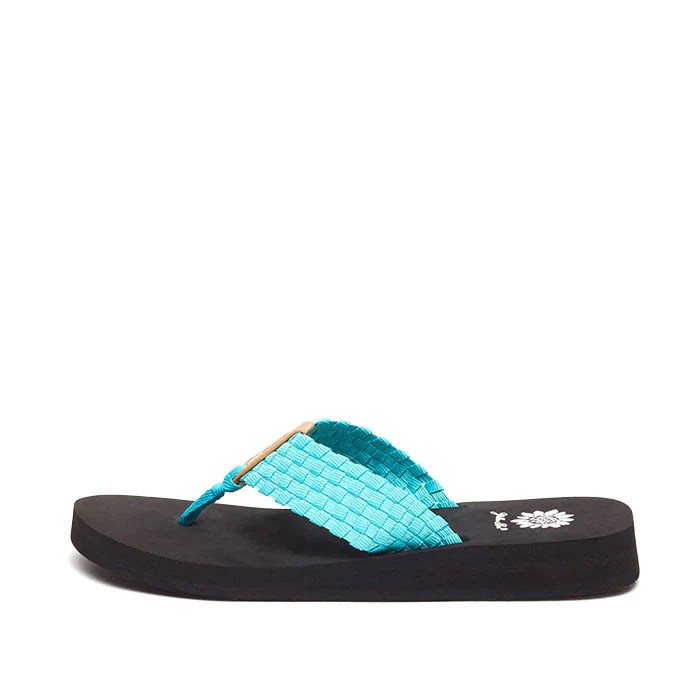 Turquoise Woven Flip Flop