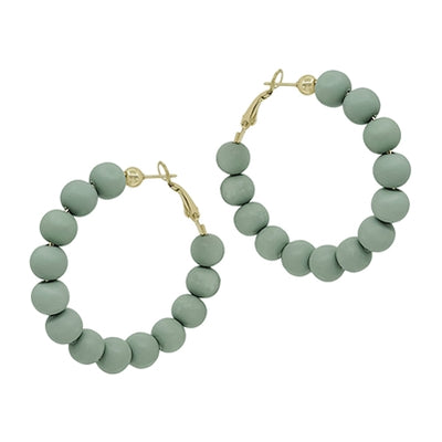 Clay Beaded Hoops