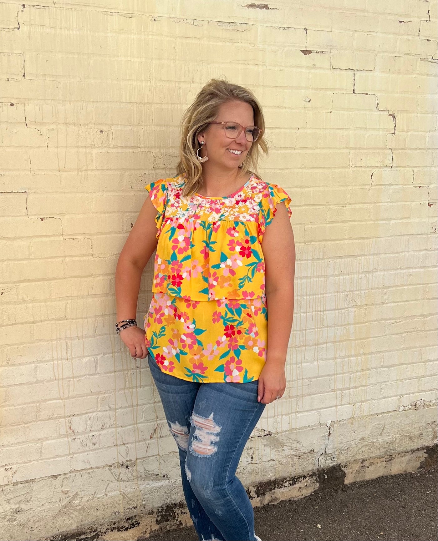 Ruffled Sunset Top