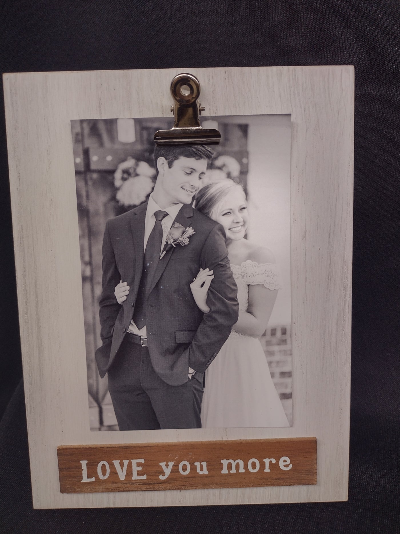 Love you more wooden picture