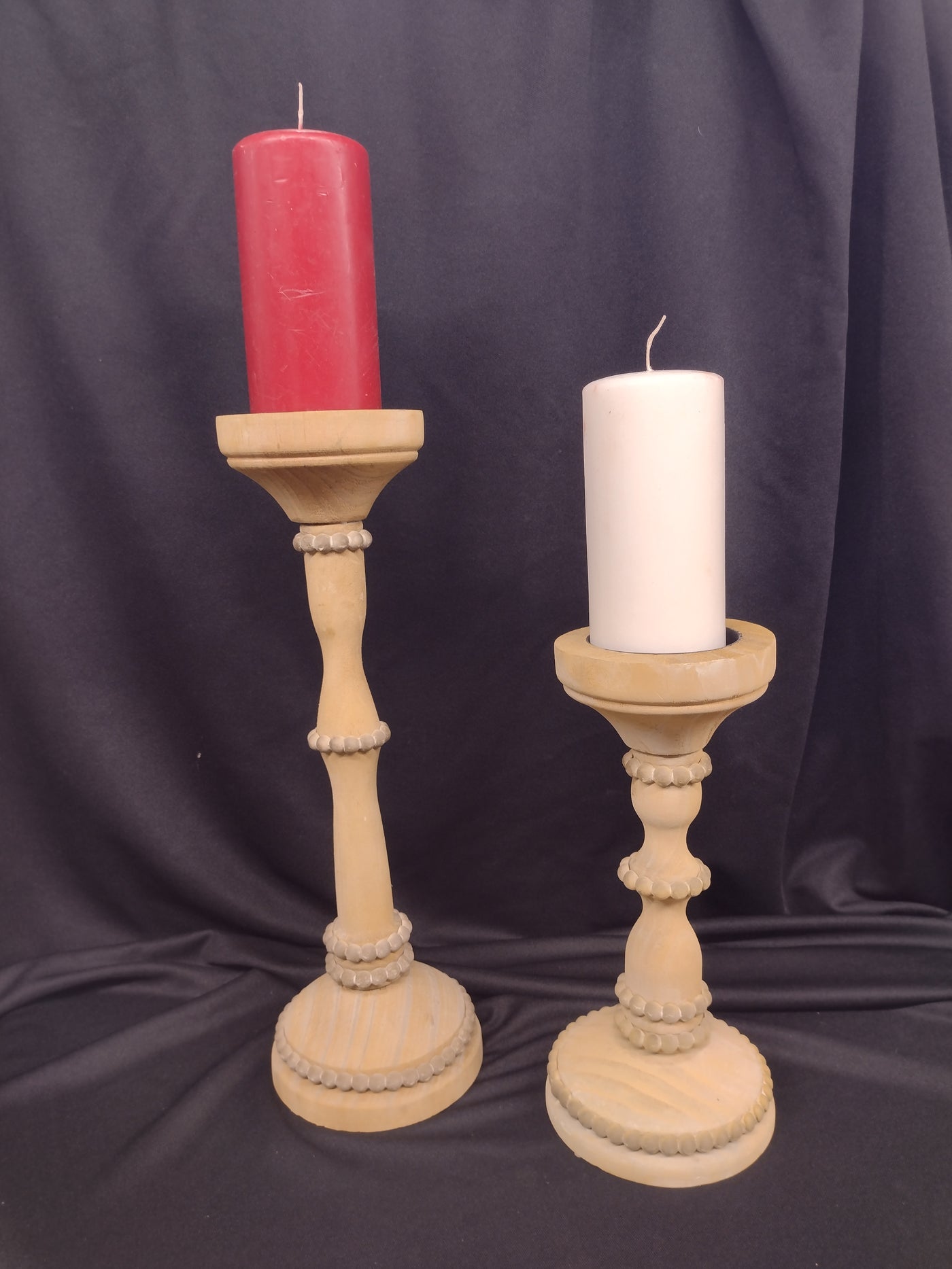 wooden candle holder Short