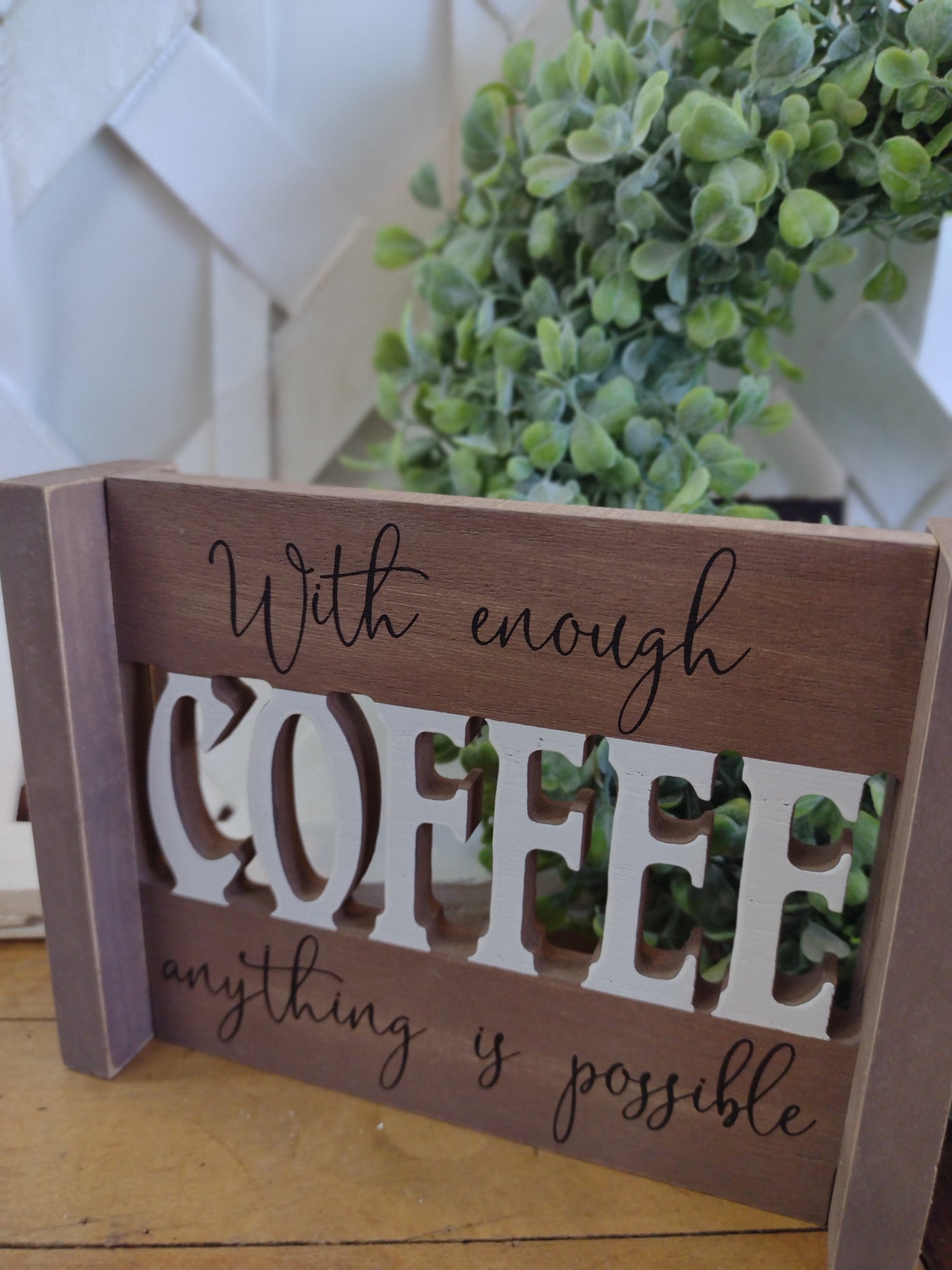 With Enough Coffee Anything is Possible sign