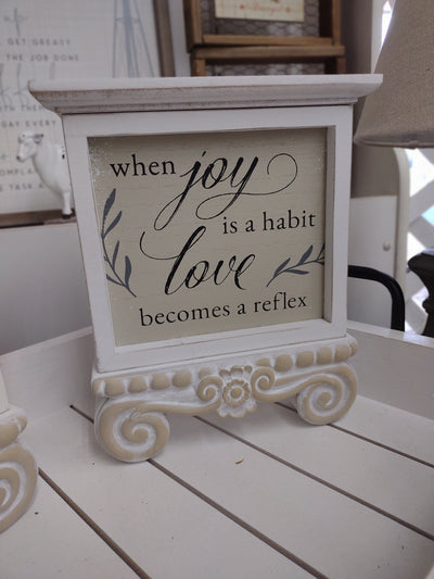 Wood Tabletop Signs