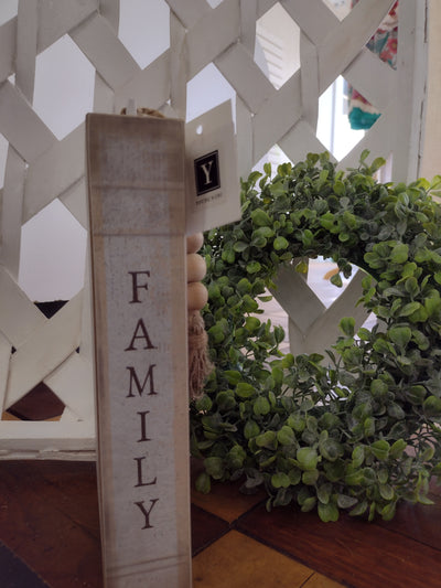 Wood Tabletop Book with Blessing Bead Bookmark