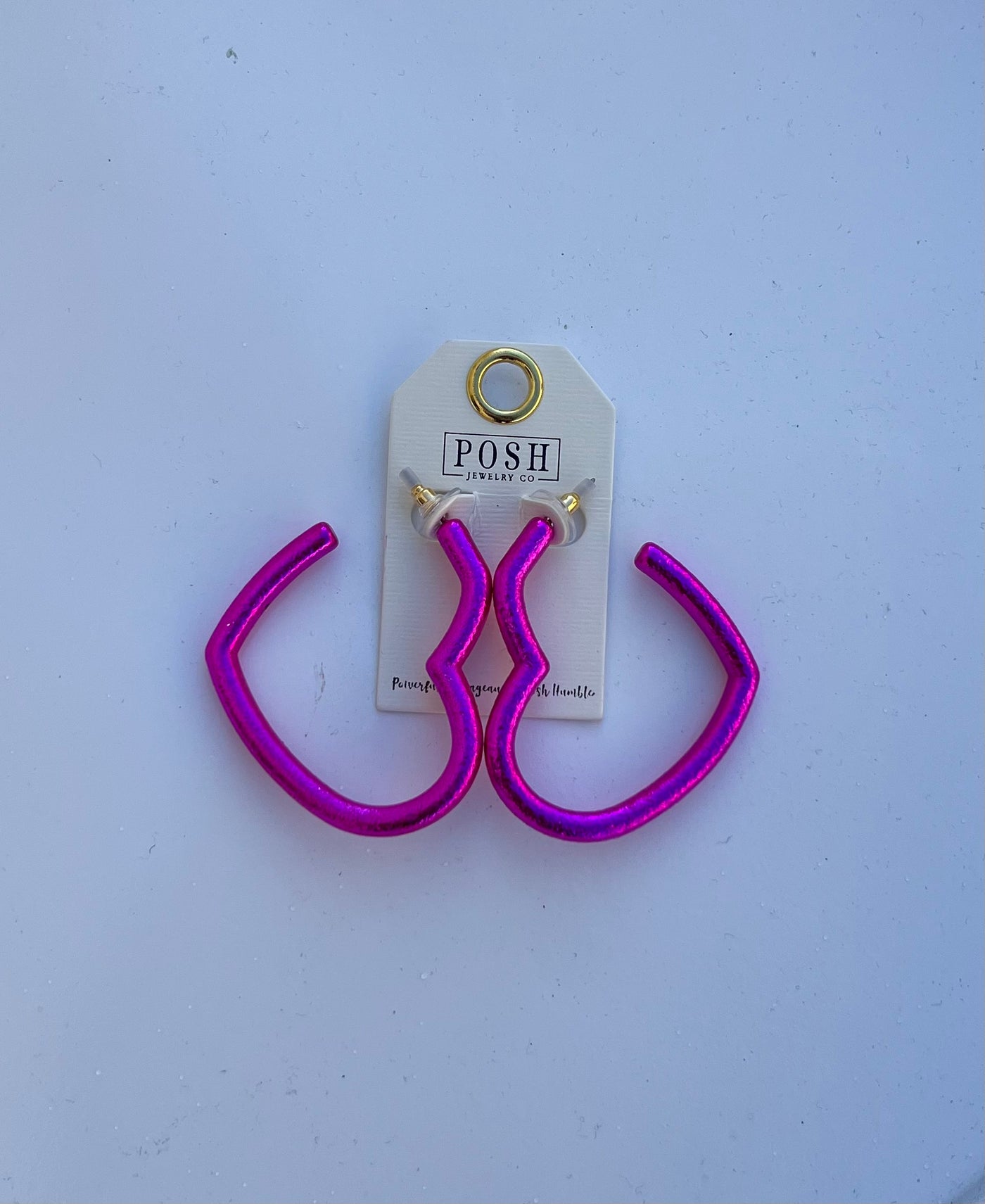 Fushia Heart Earring