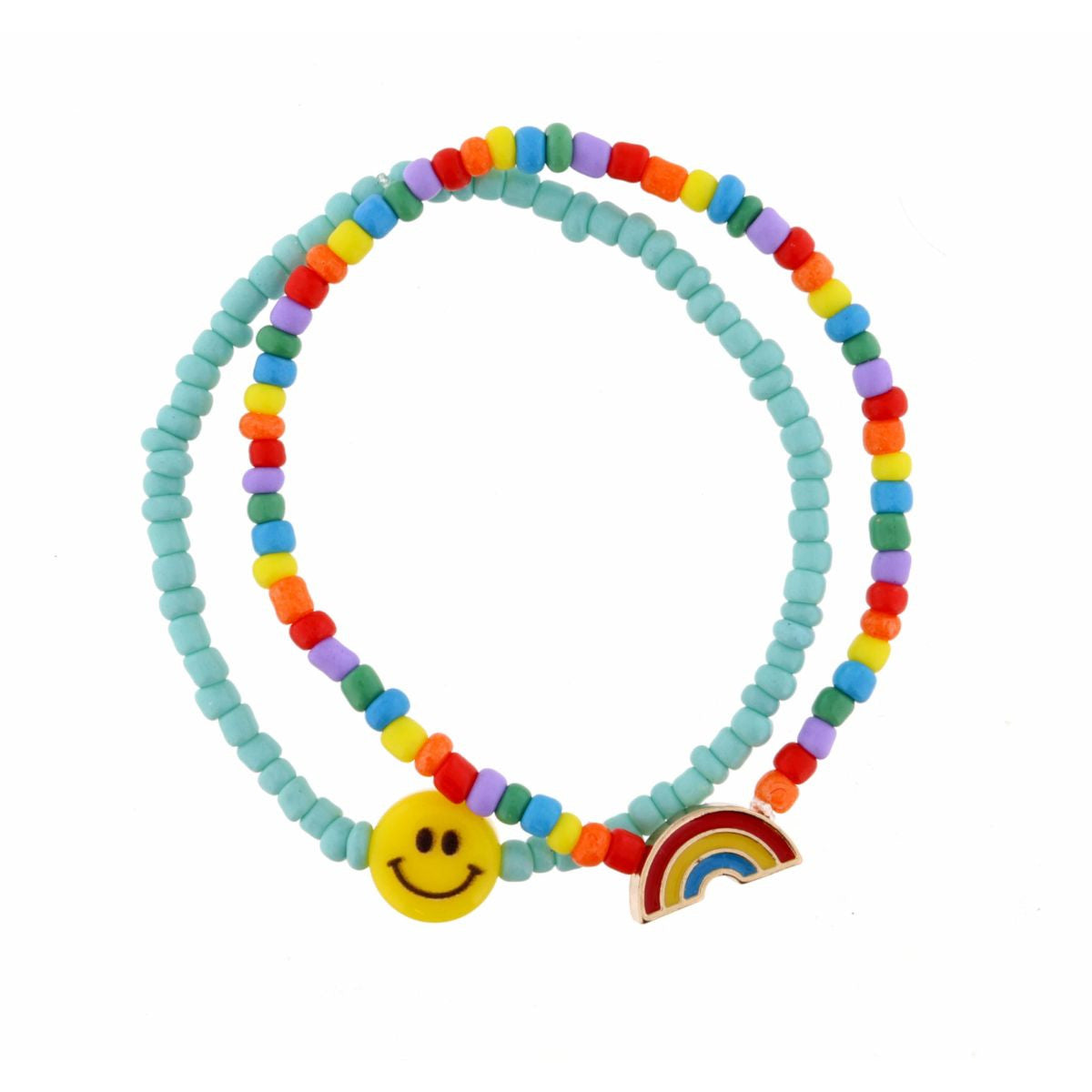 Smiley and rainbow bracelet