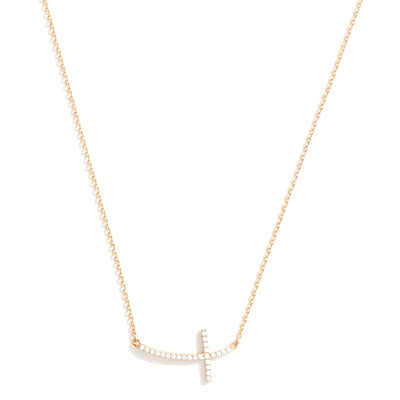 Sideways Cross Necklace