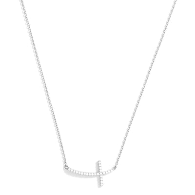 Sideways Cross Necklace