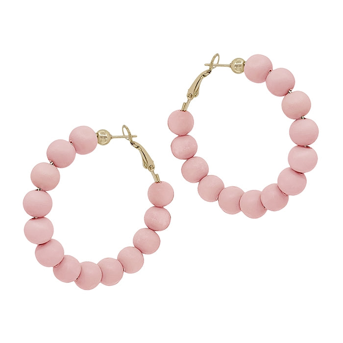 Clay Beaded Hoops