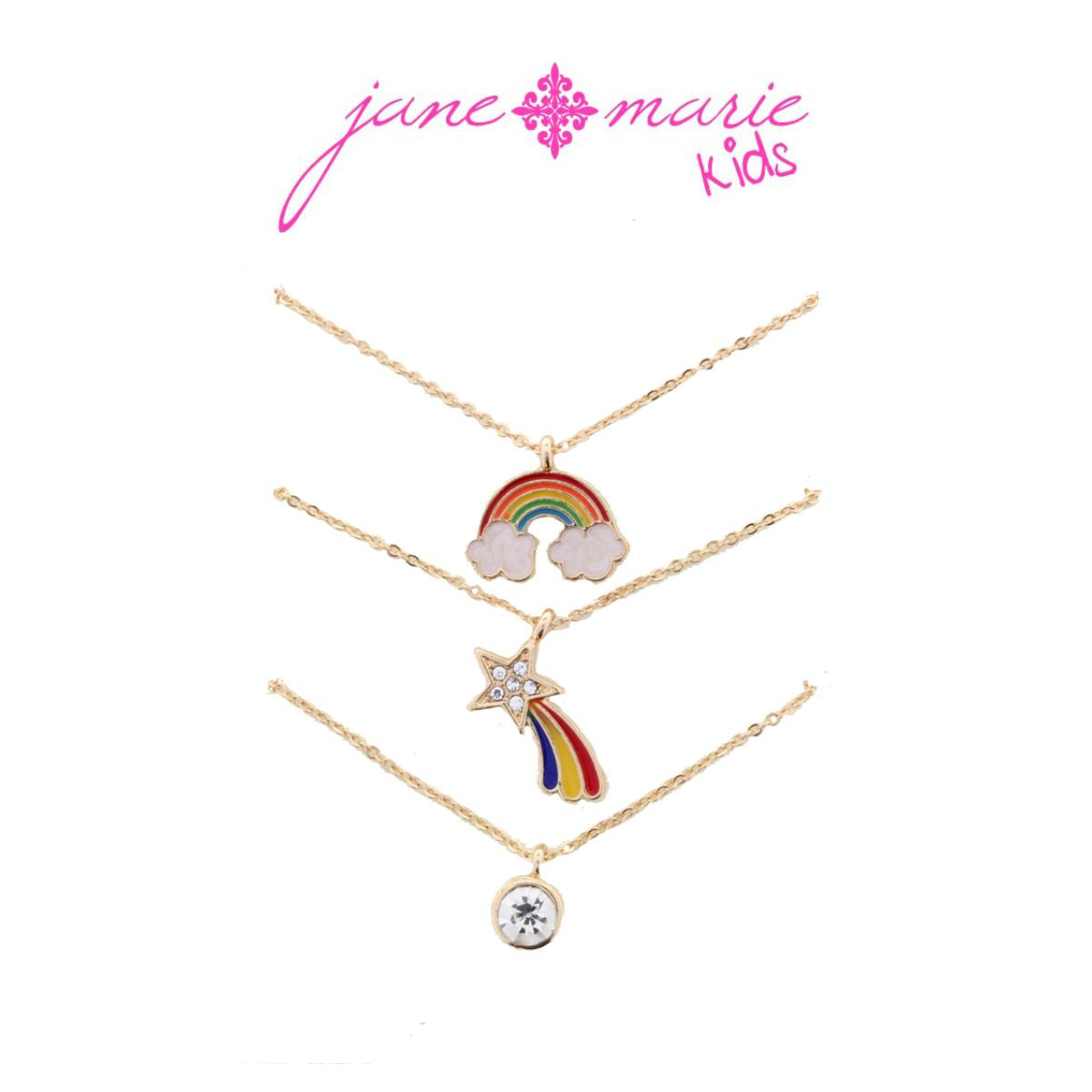 Kids Rainbow Tri Necklace Set