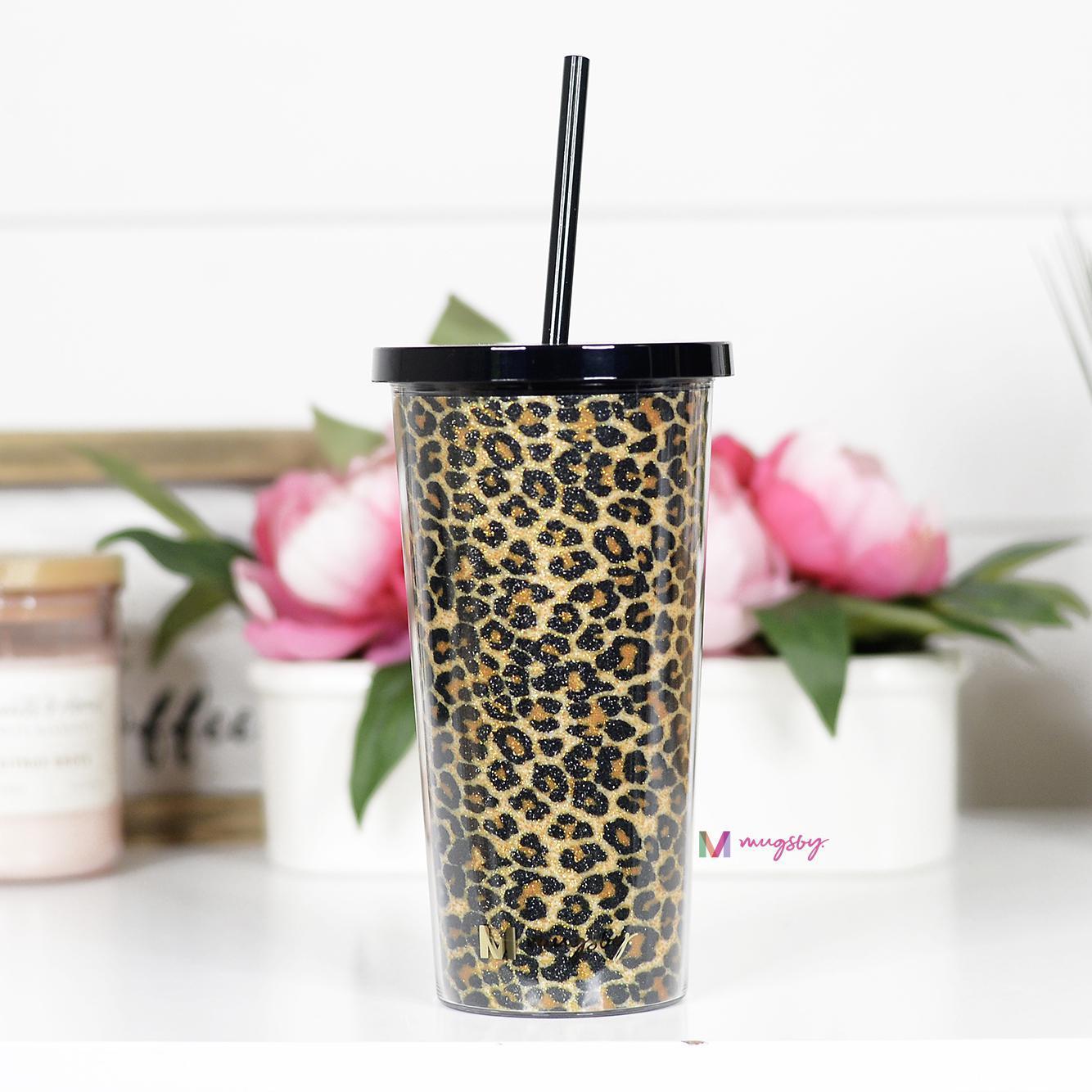 Leopard Glitter Tumbler