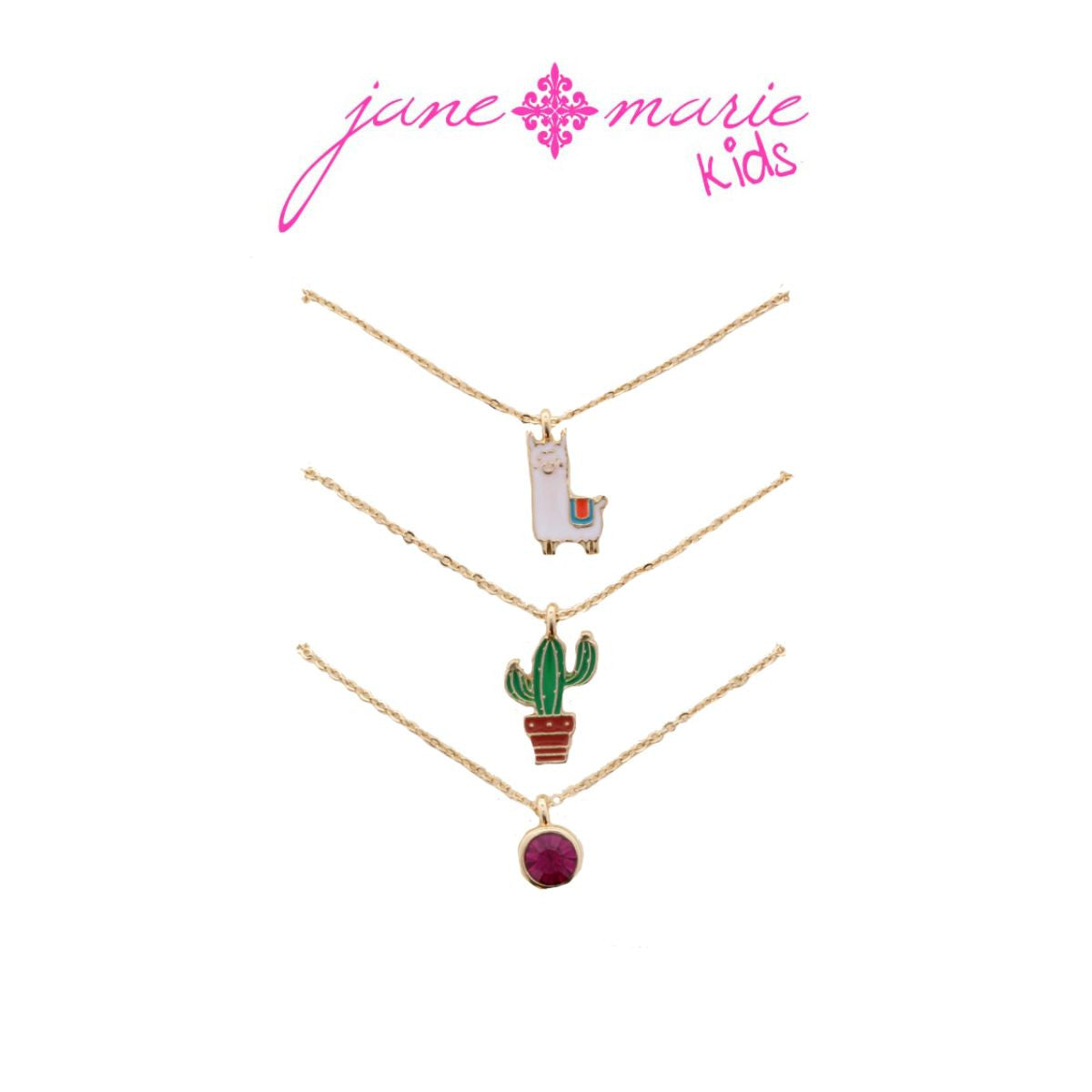 Kids Tri Lama Necklace Set