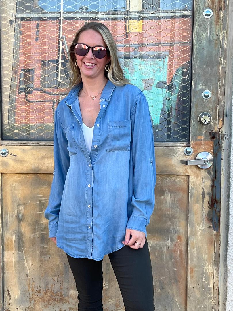 Gracie Chambray Top